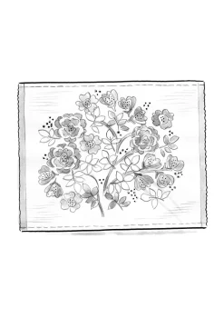 Bordstablett "Wild rose" i ekologisk bomull-Gudrun Sjödén Hot