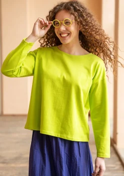 Enfärgad top i ekologisk bomull-Gudrun Sjödén Outlet