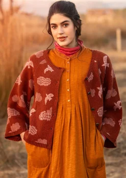 Kofta "Flyttfågel" i återvunnen ullmix/ återvunnen bomull-Gudrun Sjödén