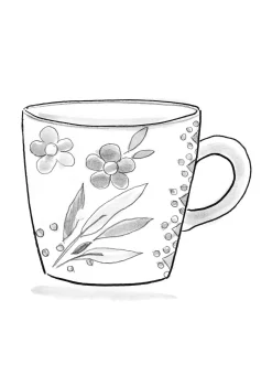 Mugg "Flower pots" i keramik-Gudrun Sjödén New