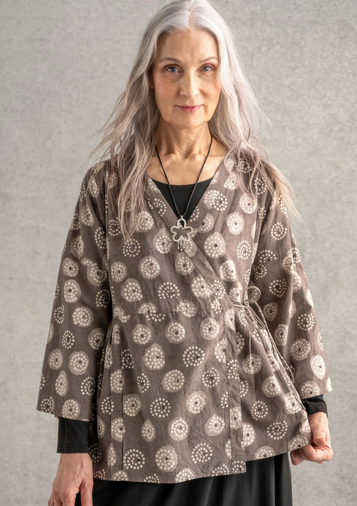 Omlottblus "Clay" i ekologisk bomull-Gudrun Sjödén Sale