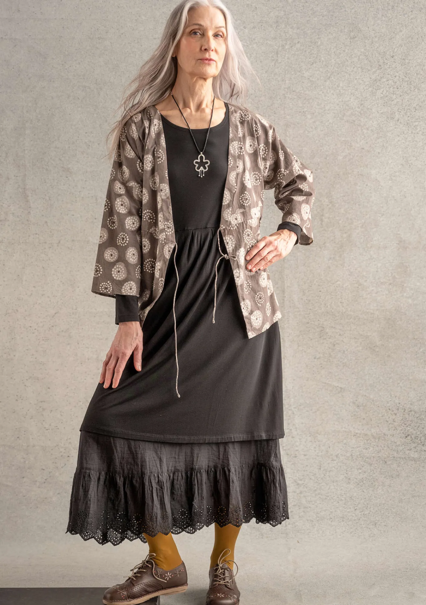 Omlottblus "Clay" i ekologisk bomull-Gudrun Sjödén Sale