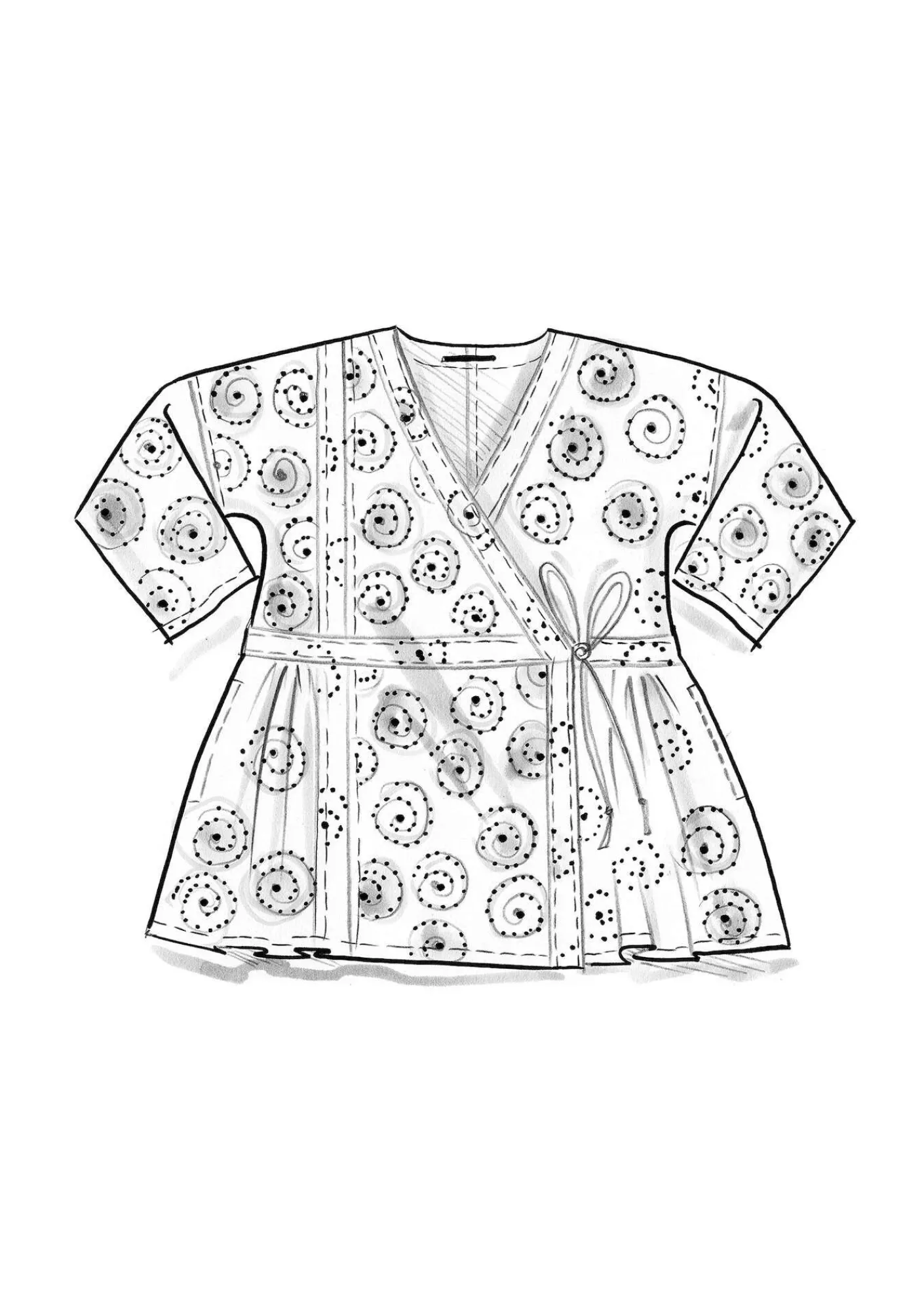 Omlottblus "Clay" i ekologisk bomull-Gudrun Sjödén Sale