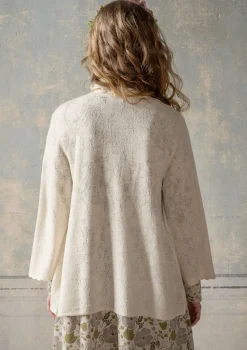 Pointellekofta "Blomstra" i filtad ull-Gudrun Sjödén Sale