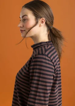 Randig halvpolo i ekologisk bomull-Gudrun Sjödén