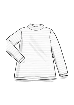 Randig halvpolo i ekologisk bomull-Gudrun Sjödén