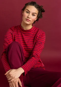 Randig halvpolo i ekologisk bomull-Gudrun Sjödén Sale