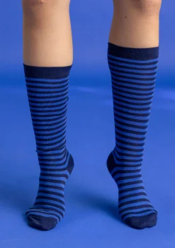 Randig knästrumpa i ekologisk bomull-Gudrun Sjödén Online