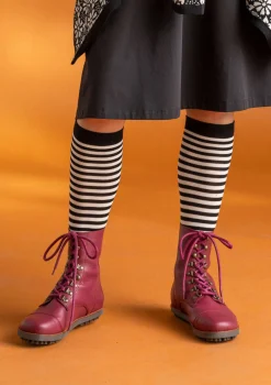 Randig knästrumpa i ekologisk bomull-Gudrun Sjödén