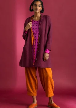 Stickad kavaj i filtad ekologisk ull-Gudrun Sjödén Discount