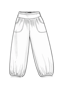 Trikåbyxa i ekologisk bomull/elastan-Gudrun Sjödén Sale