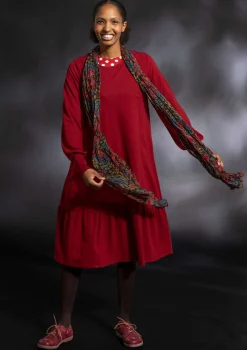 Trikåklänning i ekologisk bomull/lin-Gudrun Sjödén