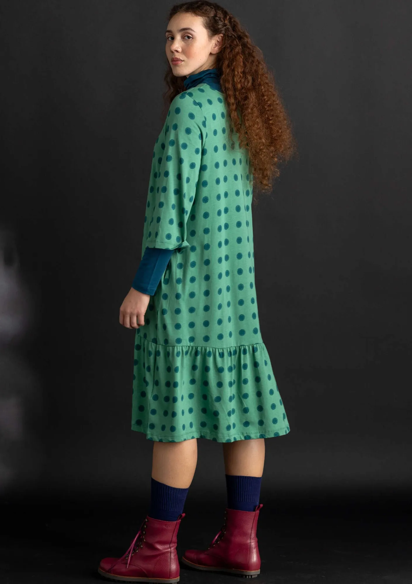 Trikåklänning "Tyra" i ekologisk bomull/modal-Gudrun Sjödén Hot