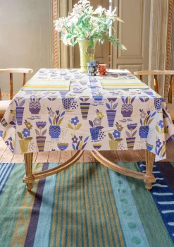 Vaxduk "Flower pots" i ekologisk bomull-Gudrun Sjödén Hot