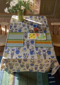 Vaxduk "Flower pots" i ekologisk bomull-Gudrun Sjödén Hot