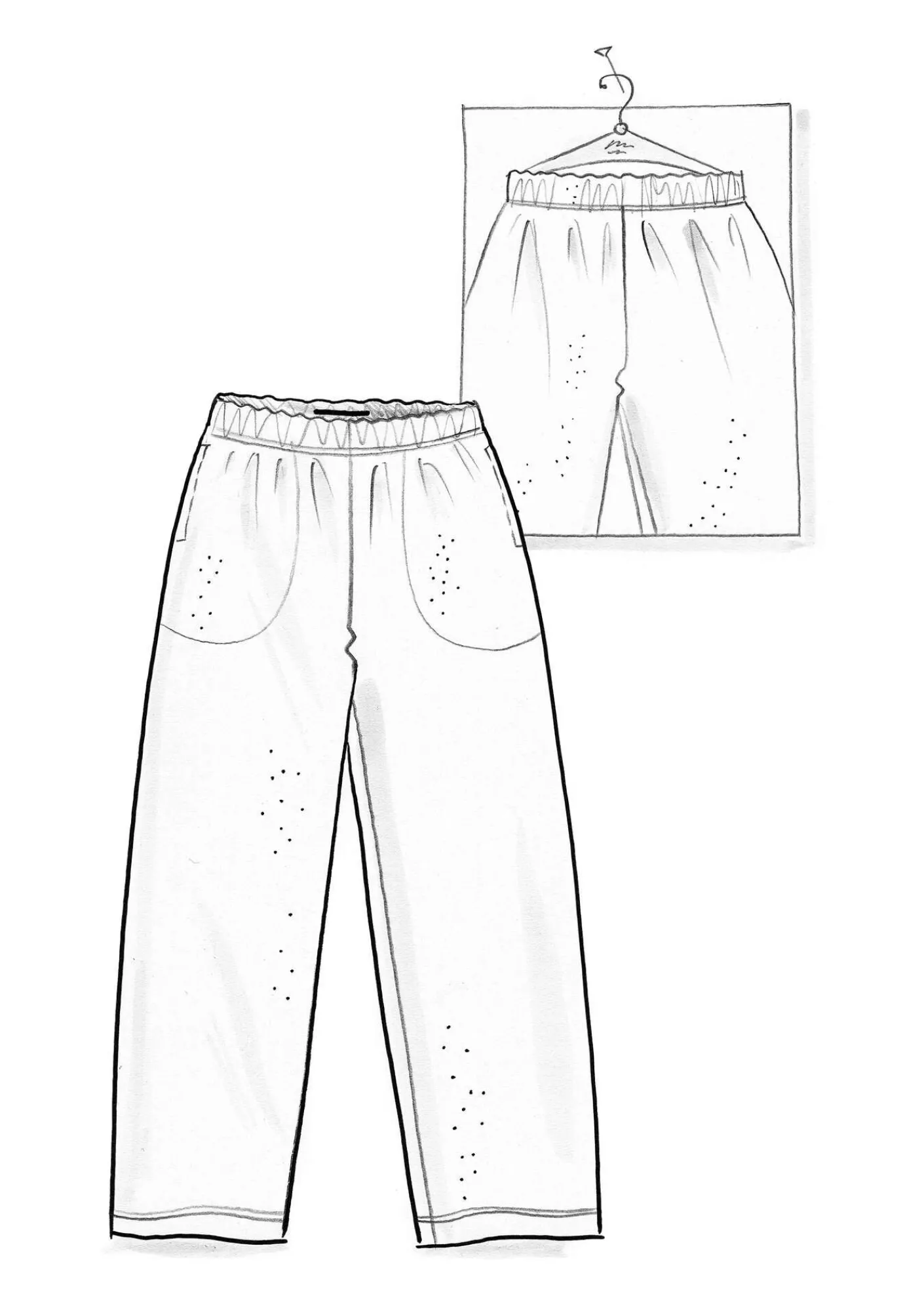 Velourbyxa "Nora" i ekologisk bomull/återvunnen polyester-Gudrun Sjödén