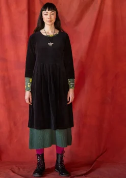 Velourklänning "Fyrverkeri" i ekologisk bomull/återvunnen polyester-Gudrun Sjödén