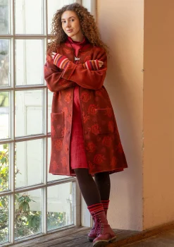 Vändbar stickad kappa "Aria" i filtad ull-Gudrun Sjödén Online