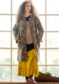 Vändbar stickad kappa "Aria" i filtad ull-Gudrun Sjödén