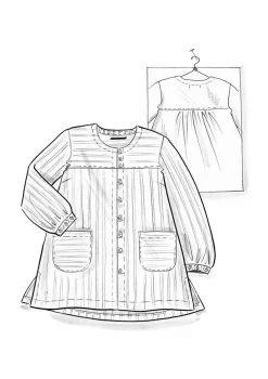 Vävd artistblus ”Asta” i lin-Gudrun Sjödén