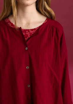 Vävd blus ”Hedda” i ekologisk bomull-Gudrun Sjödén Best