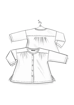 Vävd blus ”Hedda” i ekologisk bomull-Gudrun Sjödén Outlet