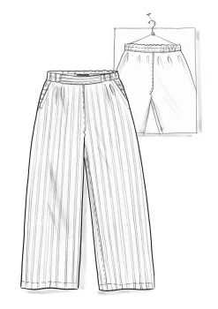 Vävd byxa ”Asta” i lin-Gudrun Sjödén Outlet