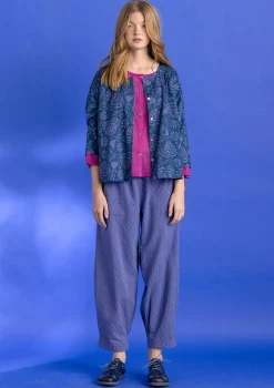 Vävd byxa i ekologisk bomullsdobby1-Gudrun Sjödén Best