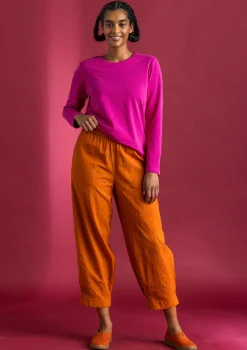 Vävd byxa i ekologisk bomullsdobby1-Gudrun Sjödén Sale