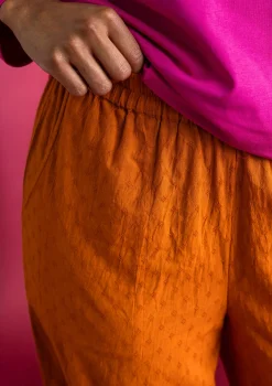 Vävd byxa i ekologisk bomullsdobby1-Gudrun Sjödén Sale