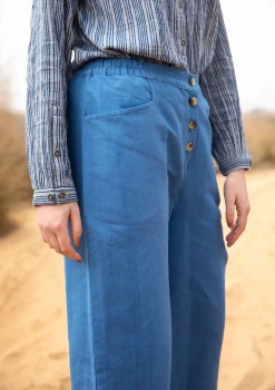 Vävd byxa i lin/ekologisk bomull-Gudrun Sjödén New