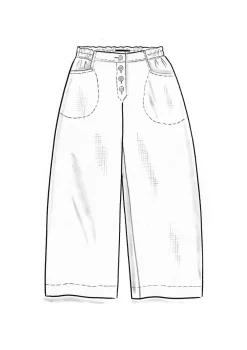 Vävd byxa i lin/ekologisk bomull-Gudrun Sjödén New