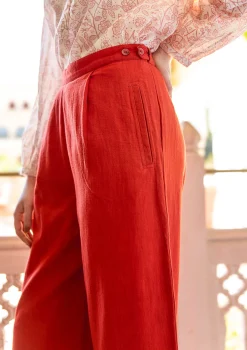 Vävd byxa "Stina" i ekologisk bomull-Gudrun Sjödén Clearance