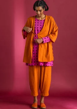 Vävd kimono i ekologisk bomullsdobby-Gudrun Sjödén Outlet