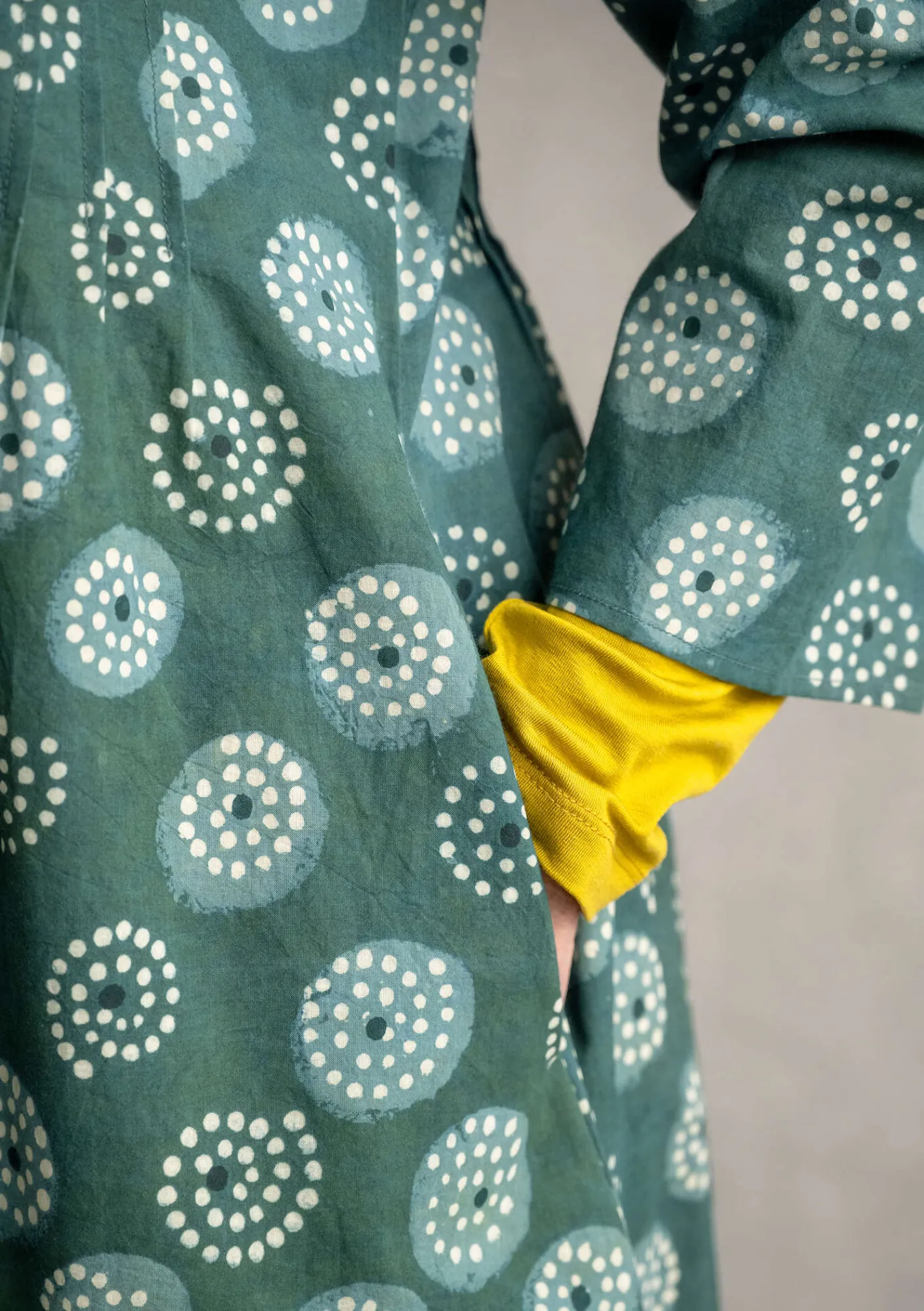 Vävd klänning "Clay" i ekologisk bomull-Gudrun Sjödén