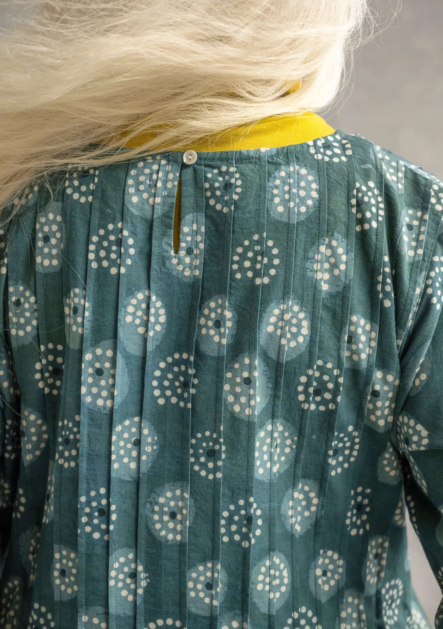 Vävd klänning "Clay" i ekologisk bomull-Gudrun Sjödén