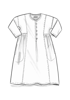 Vävd klänning ”Hedda” i ekologisk bomull-Gudrun Sjödén