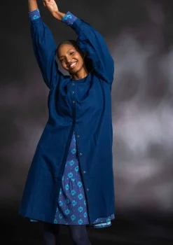 Vävd klänning i ekologisk bomull/lin-Gudrun Sjödén New