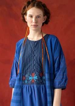 Vävd klänning "Sofia" i ekologisk bomull-Gudrun Sjödén New