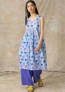 Vävd klänning "Öst" i ekologisk bomull-Gudrun Sjödén Sale