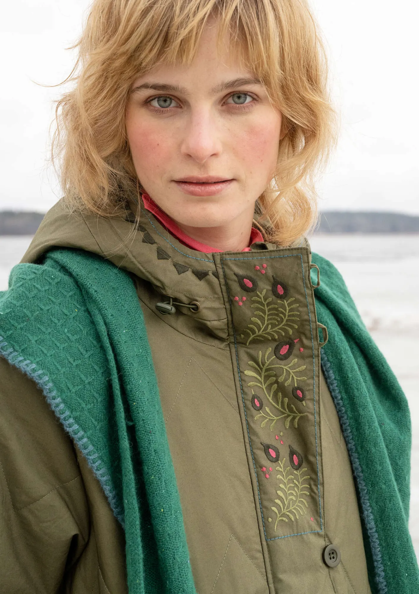 Vävd kviltad kappa "Svalbard"-Gudrun Sjödén Hot