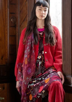 Vävd sjal "Fyrverkeri" i ull-Gudrun Sjödén