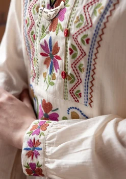 Vävd tunika "Wanja" i ekologisk bomull-Gudrun Sjödén Clearance