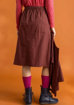 Vävd twillkjol i ekologisk bomull-Gudrun Sjödén New