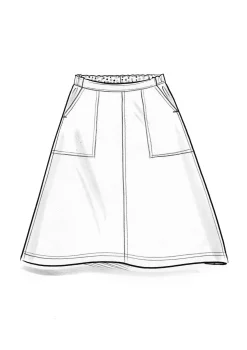 Vävd twillkjol i ekologisk bomull-Gudrun Sjödén New