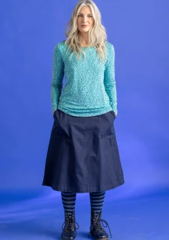 Vävd twillkjol i ekologisk bomull-Gudrun Sjödén Sale