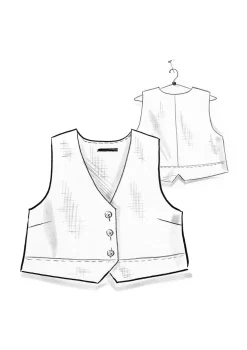 Vävd väst "Stina" i ekologisk bomull-Gudrun Sjödén Best