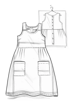 Vävd västklänning ”Ava” i ekologisk bomull-Gudrun Sjödén Discount